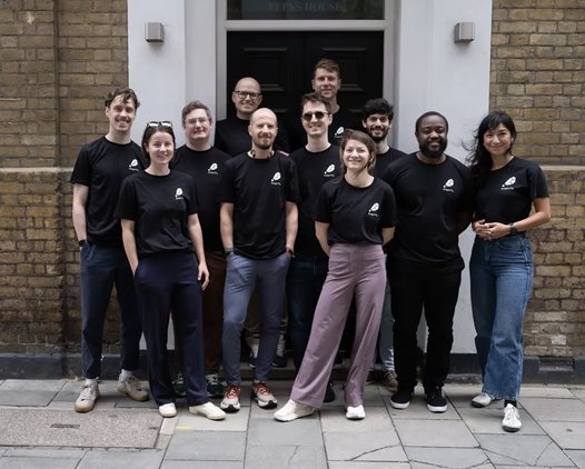 The Dragonfly team gathered outside their office